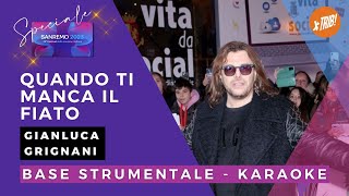 Video thumbnail of "QUANDO TI MANCA IL FIATO - Gianluca Grignani (Sanremo 2023) Karaoke"