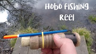 Hobo, bushcraft fishing reel, a quick test with a float 