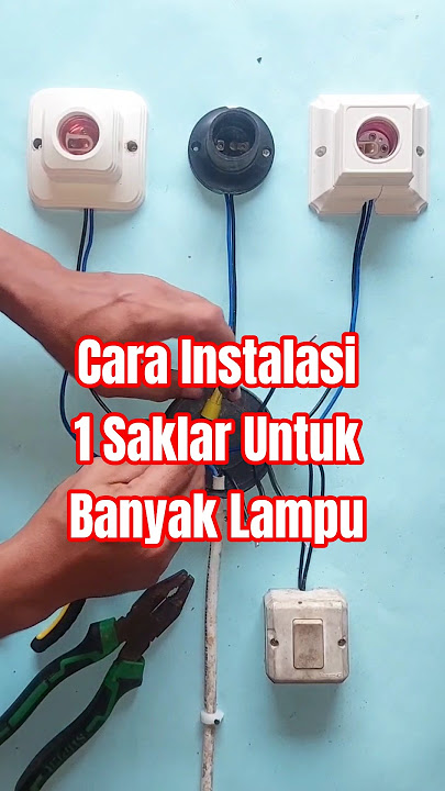 Instalasi Satu Saklar untuk Banyak Lampu #instalasilistrikrumah #electrical#instalasilistrik #saklar