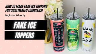 3D Ice Tumbler, Fake Ice Topper Tumblers,strawberry Wine Ice