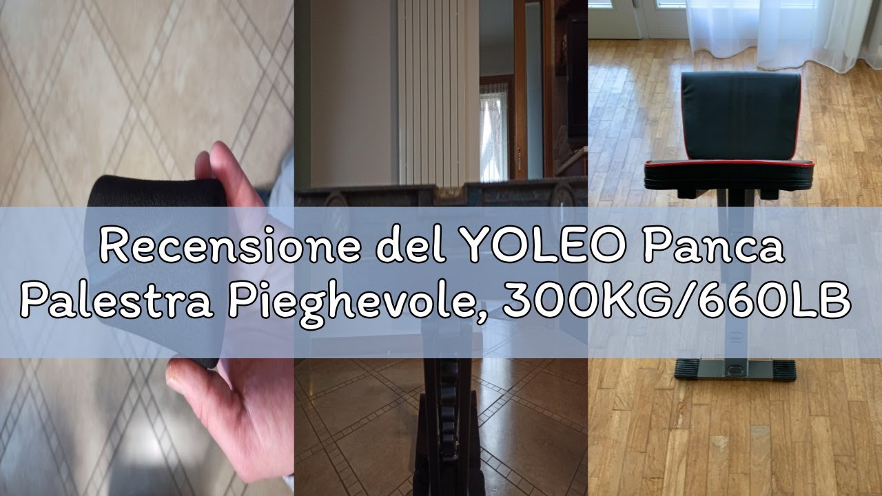 Recensione del YOLEO Panca Palestra Pieghevole, 300KG/660LB Panca Pesi con supporto gambe esteso, Pa