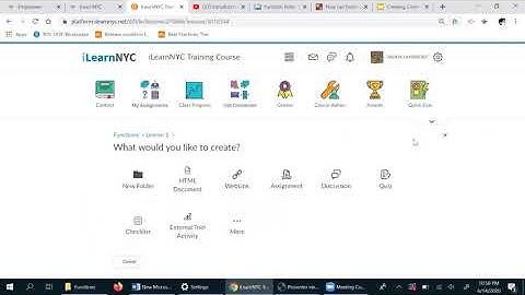 Creating Content in iLearnNYC LMS / Brightspace