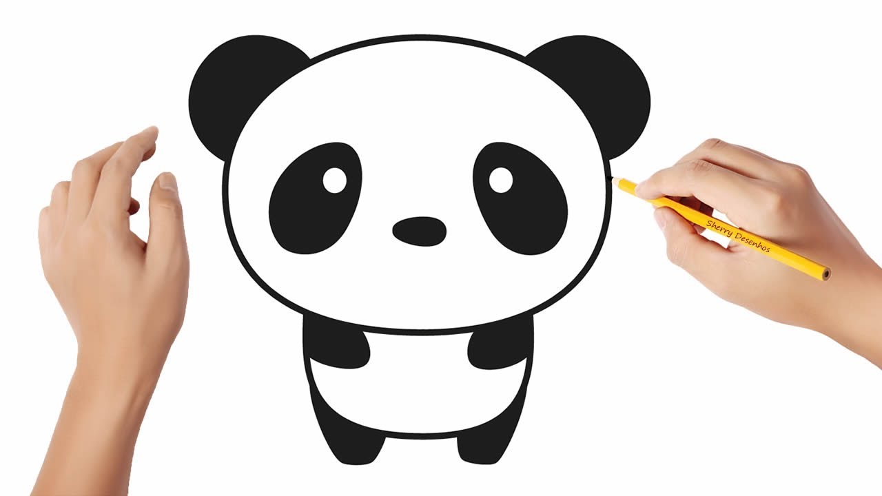 COMO DESENHAR UM PANDA FOFO KAWAII - Desenhos Kawaii 