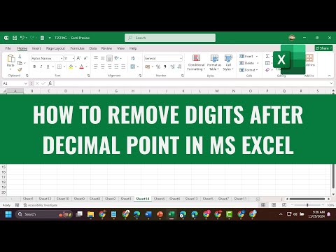 How To Remove Digits After Decimal Point In MS Excel