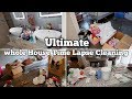 Ultimate Whole House Time Lapse Clean With Me | All Day Cleaning Real Life Mess Cleaning Motivation