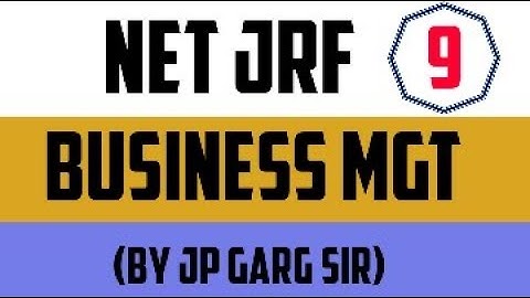 Business Management for NTA NET COMMERCE I RPSC FIRST GARDE I By JP GARG SIR I Class 9