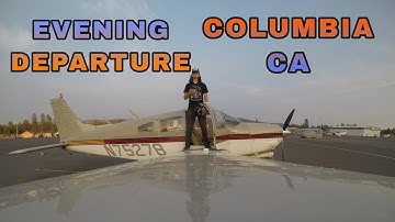 Sunset Takeoff from the Sierras | Piper Arrow