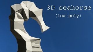 3d seahorse ( low poly)