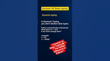 ⚡Dynamic vs Static Typing 🤯 ||python programming ||#shorts #trending #trendingshorts