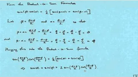 Trig Identites (Part 8) - Deriving Product-To-Sum and Sum-To-Product Formula