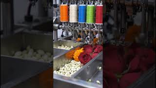 Satisfying Automatic Flower Garland Making Machine In Action! 🌸⚙️🤯 #shortsfeed