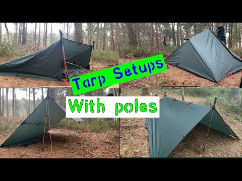 Tarp setups with Walking poles/Tarp camping/Wild camping