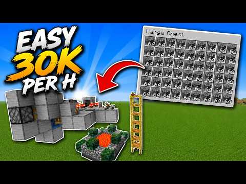 The BEST Automatic Cobblestone Farm in Minecraft 26.2 (Tutorial)