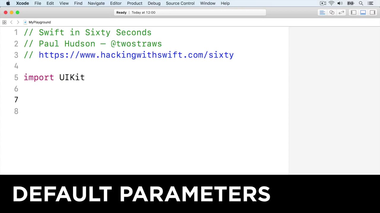 Default parameters - a free Hacking with Swift tutorial Default Parameters - A Free Hacking With Swift Tutorial