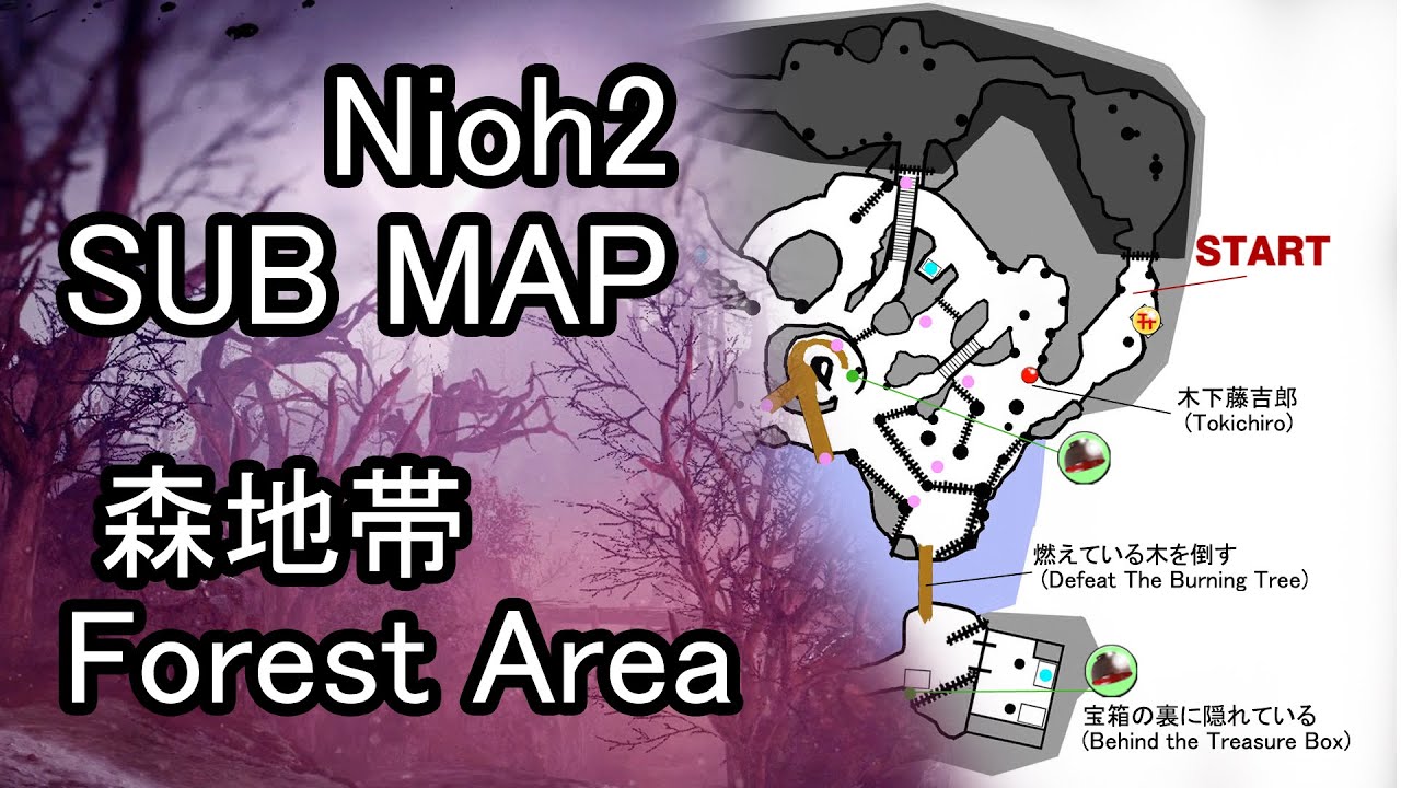 Ni2 Map 仁王2 マップ NIOH2 SUBMAP01森Forest Area - YouTube