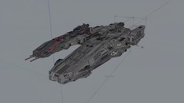 Google Sketchup Spaceship Modeling - Zahara Class Assault Ship Remodel