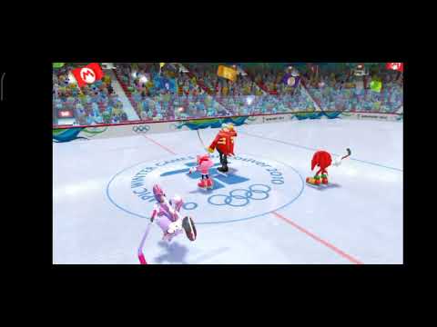 Mario Sonic At The Vancouver Olympic Games All Characters Winning Animations Hockey 