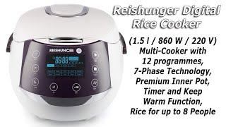 Reishunger Digital Mini Rice Cooker & Steamer, Red with Keep-Warm Function  & Timer - 3.5 Cups - Small Rice Cooker Japanese Style with Ceramic Inner  Pot - 8 Programs - 1-3 People - Yahoo Shopping