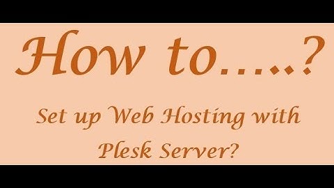 How to set up Web Hosting with Plesk?