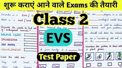 Class 2 EVS Worksheet| Class 2 EVS Test Paper| EVS Worksheet for grade 2  @PeehuandRudraCorner