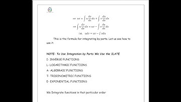 Cape Pure Mathematics Unit 2| Integration by Parts