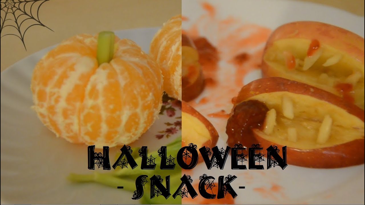 Halloween NomNom 1# Apfelmünder und Mandarinen Kürbisse - YouTube