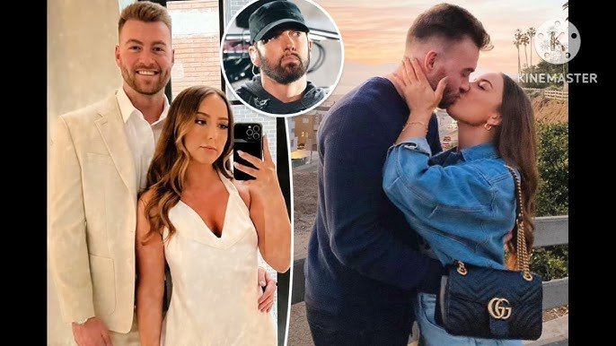 eminem's pregnant daughter hailie jade shares sweet baby bump photos with  husband evan mcclintock - YouTube
