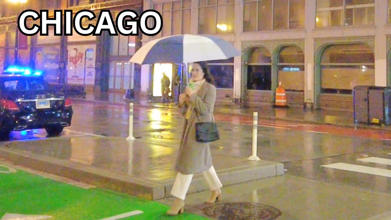 Rainy Day in Chicago Walking Tour on Thursday | January 25, 2024 | 4k ...