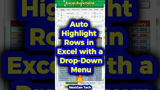 Highlight Rows with Drop-Down Menu in Excel 🔥 | Conditional Formatting Tutorial 🚀 | NextGen Tech