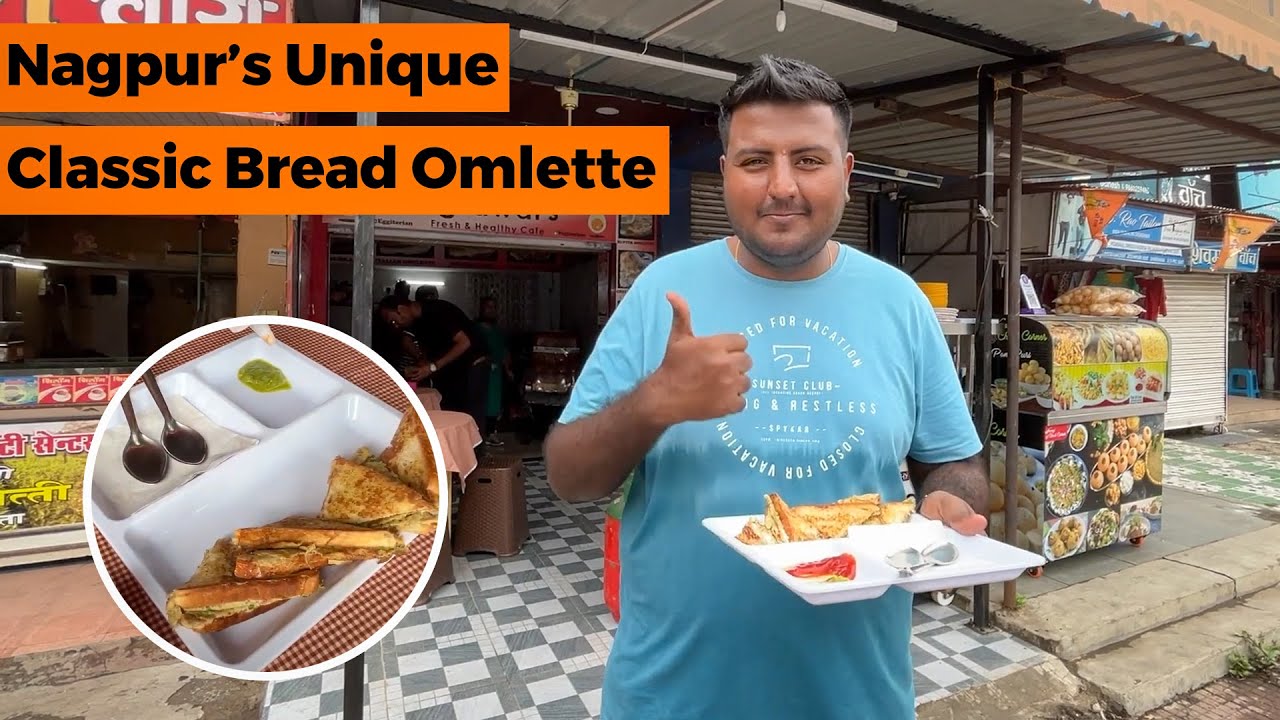 Classic Bread Omlette at Agrawal's Breakfast Hub Nagpur Indian Street