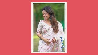 Pure Simmer Silk Saree With Embroidery Work screenshot 3