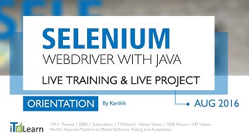 Selenium with Java Advanced Framework Training and Project Orientation for Beginners