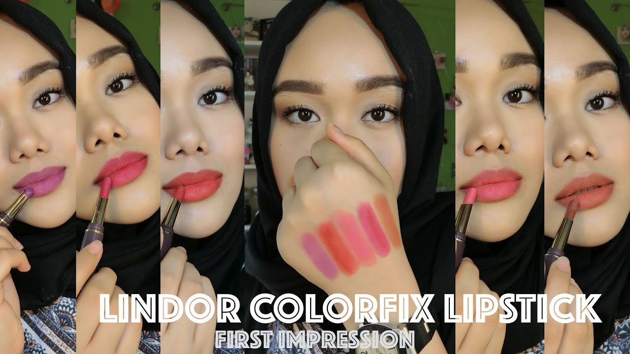 Lindor Colorfix Lipstick First Impression MakeupbyFatya YouTube