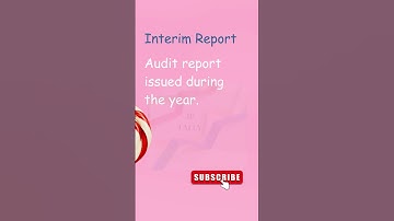 Interim Audit Report?