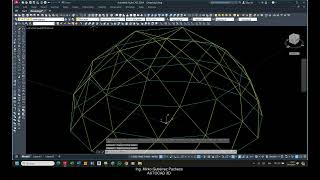 012 AutoCAD 3D - geodesic dome in frame