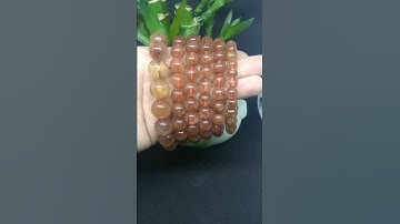 Vòng tay đá thạch anh tóc nâu đồng