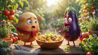 Details The Potato & Eggplant Friendship Story 🥔🍆 | Funny Cartoon Story for Kids | Moral Story | 3DAnimation Guide
