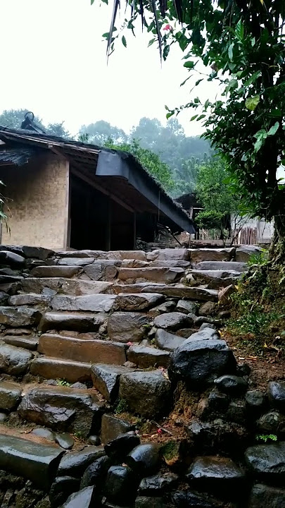 suasana pagi hari di kampung baduy adem