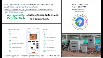 ‘AgroGrade’ Artificial Intelligence solutions the Agri-supply chain -Agriprenurship opportunity