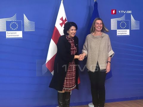 სალომე ზურაბიშვილი ფედერიკა მოგერინის ხვდება [ვიდეო]