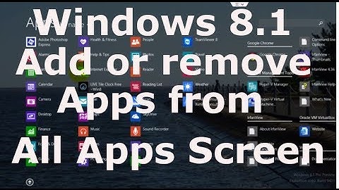 Add or Remove Applications from All Apps Screen - Windows 8.1 Tutorial