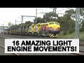 16 AMAZING Diesel Loco Light Engine Movements - Australian Train Spotting