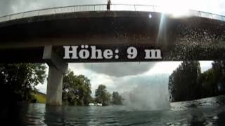 Splash Diving Zihlkanal Brücke 9m Switzerland