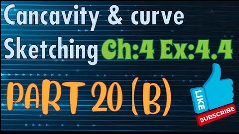 Ex#4.4 Ch:4||part#21||Cancavity & curve sketching ||Thomas calculus 11th Ed ||full exercise solution