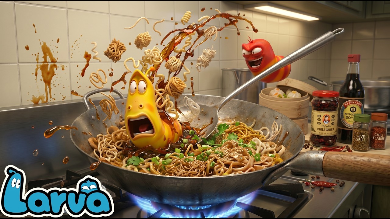 Larva Movie 2026: Yellow Creates Crazy Noodle Mess While Red Loses It During Cooking Chaos! 🍜🔥