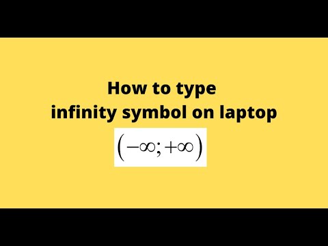 How to type infinity symbol on laptop - YouTube