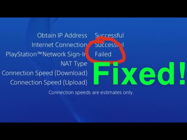 PS4 CANNOT CONNECT TO PLAYSTATION NETWORK FIX 