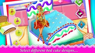 Princess Cake🎂 Making - Princess Bed Cake - Play fun Cooking game screenshot 5