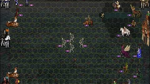 Custom combat: large 24×17 field, 4 heroes, 10 stacks per hero, partial fortifications (concept)