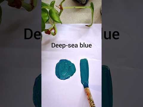How To Get Deep-Sea Blue Colour By Acrylics Part 2 | Colour Mixing For Deep Sea Blue Howto Shorts